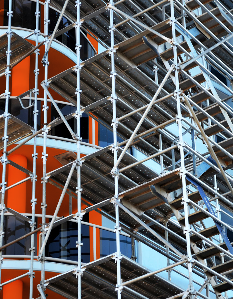 Kwikstage Scaffolding staircase with handrail and toeboard